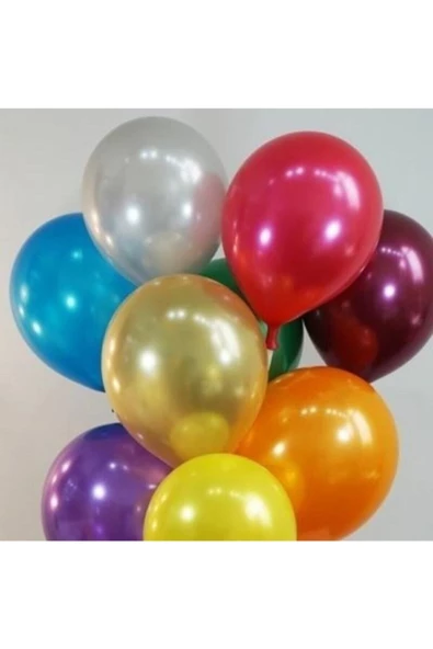Pazariz 30 Adet Karışık Renkli Metalik Balon ürün görseli