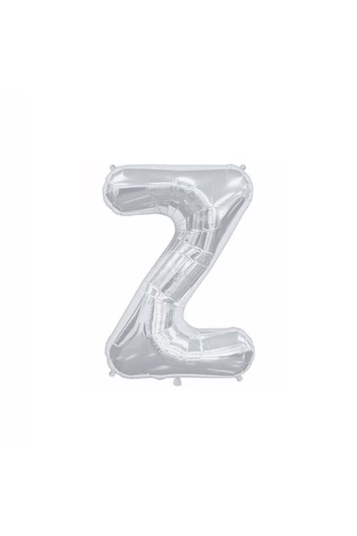 Pazariz Z Harf Folyo Gümüş Balon Küçük 35 Cm