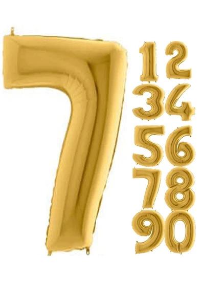 Pazariz 7 Rakam Balon Folyo Gold Altın Sarısı 16 Inç ürün görseli