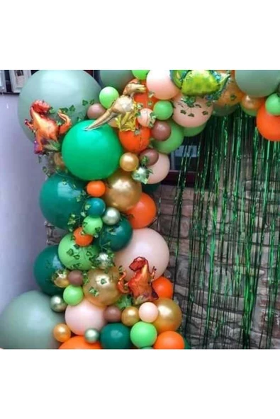 Pazariz Dinozor Dekoratif Folyo Balon 6 Adet - 2