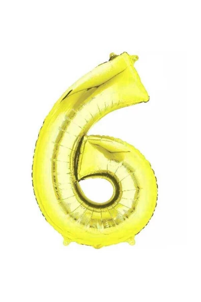 Pazariz 6 Rakam Folyo Gold Renk Balon Küçük 35 Cm ürün görseli