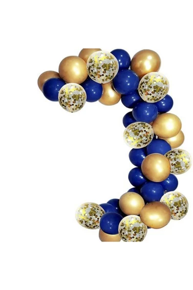 Pazariz Lacivert Gold Zincir Balon Setleri