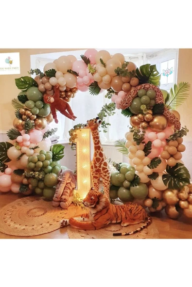 Pazariz Krom Bronz Okaliptus Makaron Pembe Sütlü Kahve Ve Çöl Kumu Balon Zinciri 100 Adet