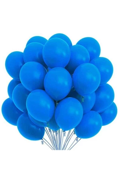 Pazariz 12 Inç Standart Boy Pastel Balon 50 Adet Lacivert