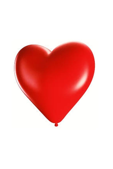 Pazariz 12 Inç Kalp Kırmızı 16 Lı Balon - Resim 2