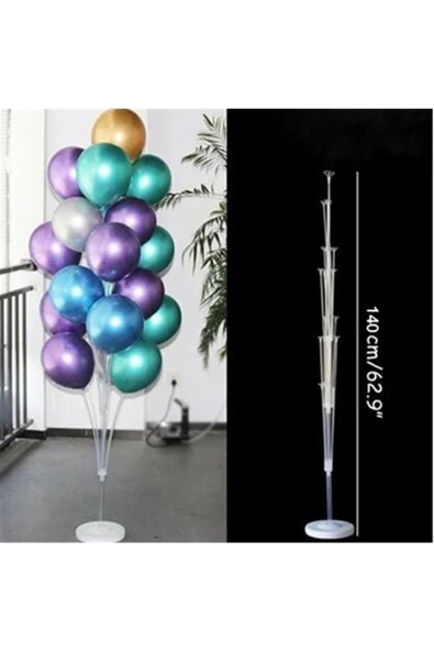 Pazariz Ayaklı Balon Standı 13 Çubuklu 140 Cm