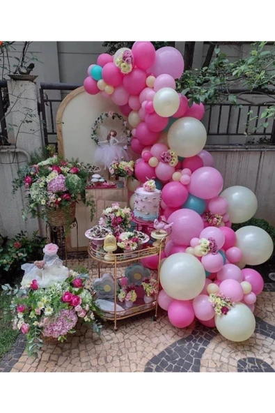 Pazariz Pembe Fuşy Balon Balon Zincir ürün görseli