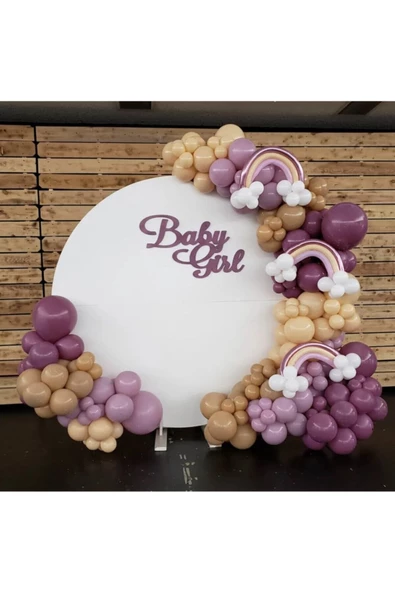 Pazariz Pastel Yaban Çileği Toz Pembe Çöl Kumu Ve Karamel Balon Zinciri 100 Adet ürün görseli