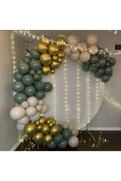 Pazariz Krom Gold Adaçayı Ve Deniz Kumu Balon Zinciri 100 Adet