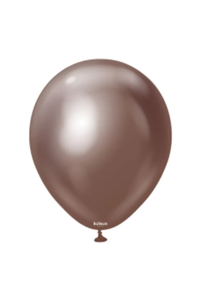 Pazariz 12'' Mirror Balon Çikolata Kahve 50’li