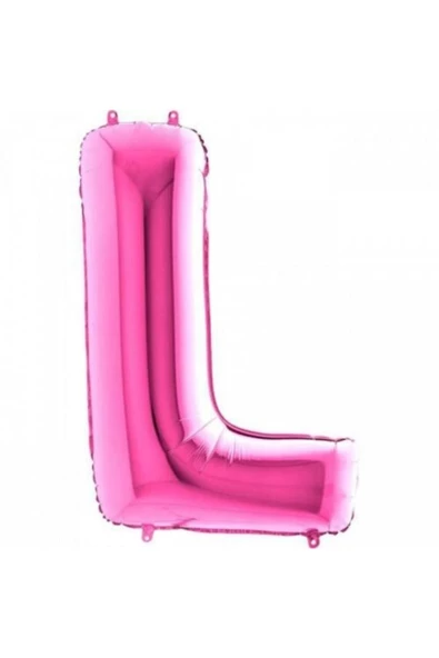 Pazariz L Harf Folyo Balon Fuşya 100cm ürün görseli