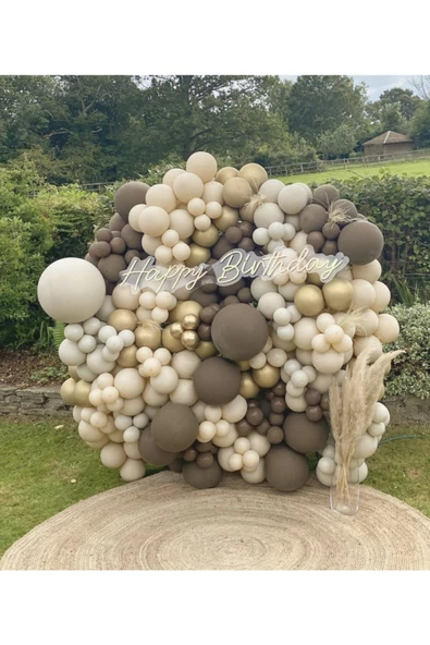 Pazariz Krom Gold Kahverengi Ve Sütlü Kahve Balon Zinciri 100 Adet