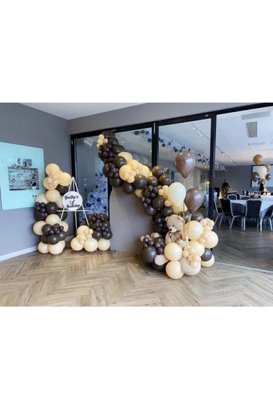 Pazariz Pastel Çikolata Kahve Ve Somon Balon Zinciri 100 Adet