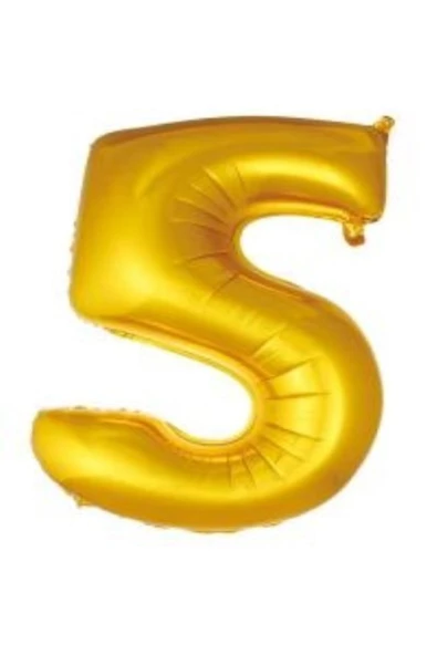 Pazariz 40 Inç 100 Cm Altın Folyo Rakam Balon 5 ürün görseli