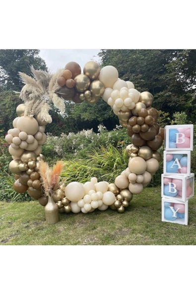 Pazariz Krom Gold Karamel Ve Sütlü Kahve Balon Zinciri 100 Adet