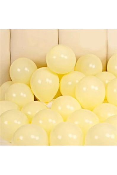 Pazariz Makaron Balon 100 Adet Sarı Renk