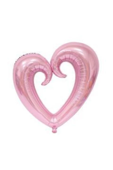 Pazariz Içi Boş Kalp Folyo Balon Pembe40 Inç 90 Cm
