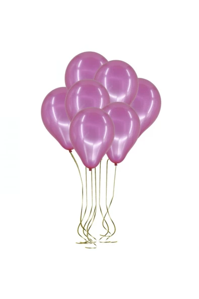 Pazariz 100lü Lateks Pastel Balon Fuşya 12inç - Resim 2