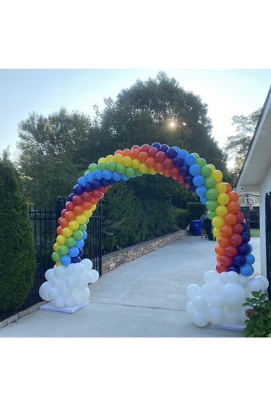 Pazariz Gökkuşağı Rainbow Balon Zinciri 100 Adet