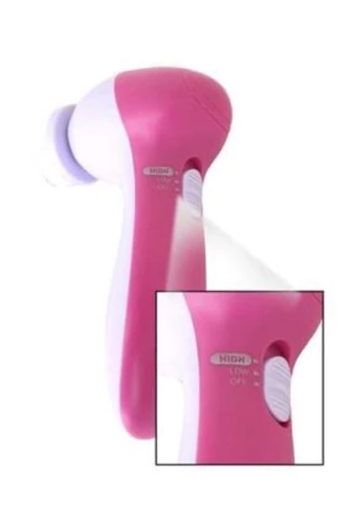 Pazariz Beyaz Pembe Cilt Temizleme Ve Masaj Aleti 5 Başlıklı - 3