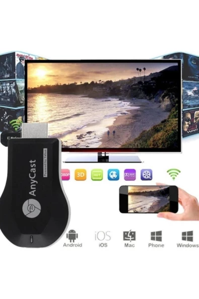 Pazariz Siyah M9 Plus Hdmi Kablosuz Görüntü ve Ses Aktarıcı - Resim 2