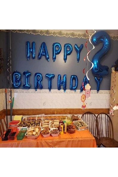 Pazariz 7 Rakam Lacivert Folyo Balon 76 Cm - Resim 3