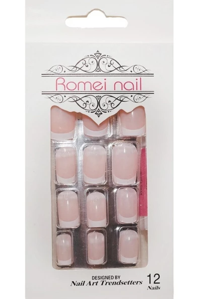 Pazariz Pazarız Nail Takma Tırnak 12'li - French Pembe