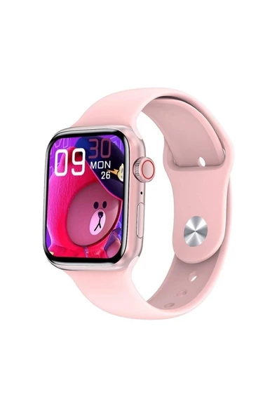 Pazariz Watch 7 Pro Plus Sw17 Smartwatch 2023 Yeni Akıllı Suya Dayanıklı Bluetooth Çağrı Pembe