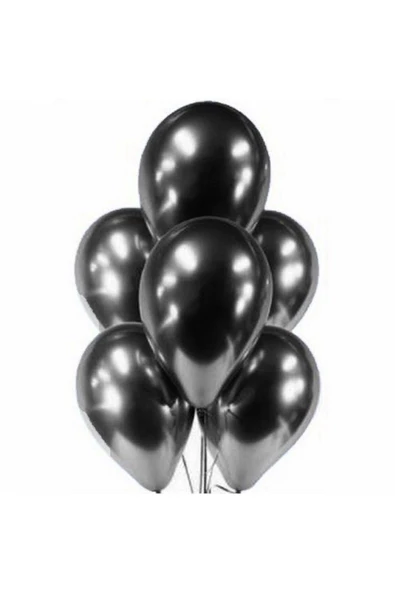 Pazariz Siyah Krom Balon 10 Adet ürün görseli