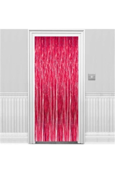 Pazariz Kırmızı Saçaklı Perde Kapı Süsü - 2