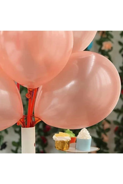 Pazariz Somon Pastel Zincir Balon Seti - Resim 3