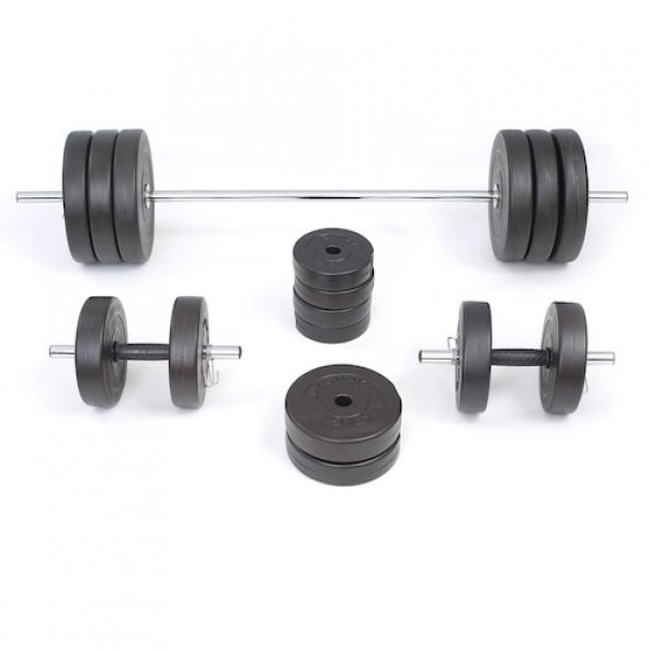 Uzunay Black 105 KG Dambıl Halter Ağırlık Seti - 2