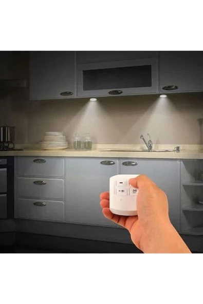 Pazariz Uzaktan Kumandalı Yapışkanlı Led Spot Lamba - Resim 2
