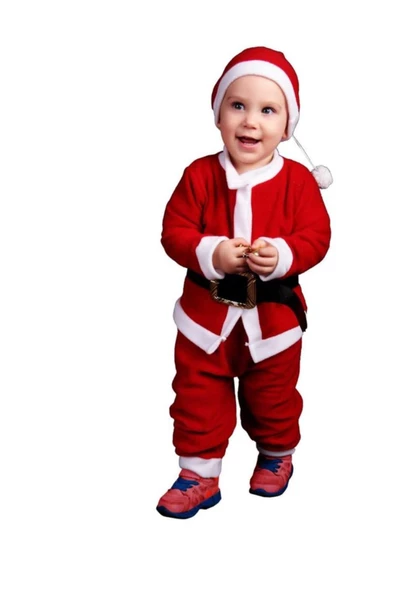 Pazariz Pembecin Erkek Bebek Noel Baba Kostüm
