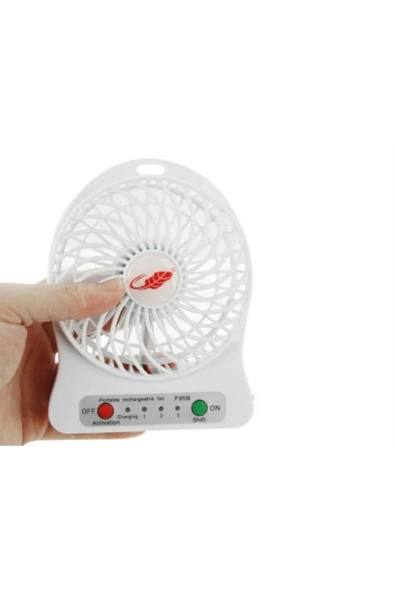 Pazariz Şarjlı Taşınabilir Mini Fan - Vantilatör - 3