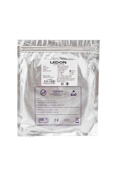 Pazariz LED SERİT TEK CİPLİ BEYAZ İC MEKAN SİLİKONSUZ 60 LED 5 METRE FİYATI LEDON (SMD 2835) - Resim 3