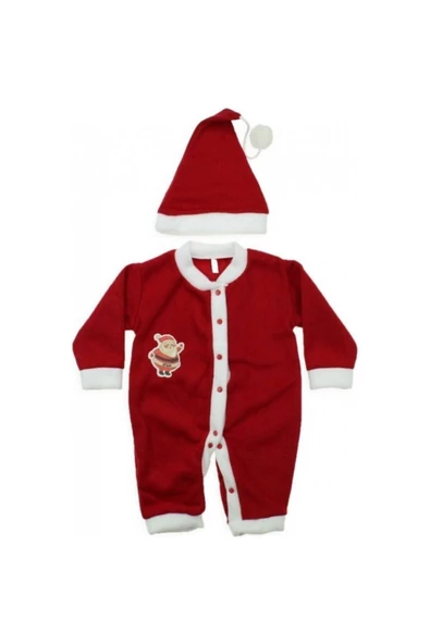 Pazariz Pembecin Unisex Bebe Noel Kostüm Tulum 6/12 Ay