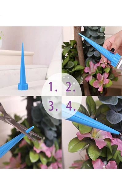 Pazariz Çiçek Sulama Aparatı 4 Adet Otomatik Saksı Damla Sulama Sistemi - 2