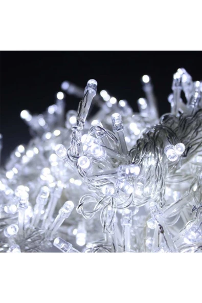 Pazariz Beyaz 100 Ledli 8 Fonksiyonlu 10 Metre Led Aydınlatma Dekor Lambası - Resim 3