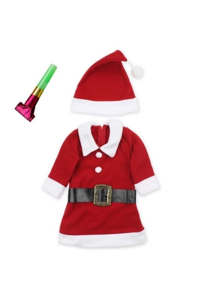 Pazariz Kız Bebek Noel Anne Baba Kostümü Yılbaşı Elbisesi