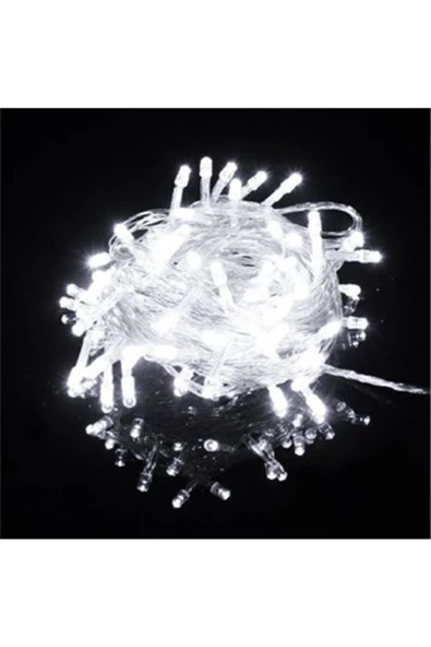 Pazariz 10 M 100 Led Yılbaşı Led Beyaz Işık ürün görseli 1