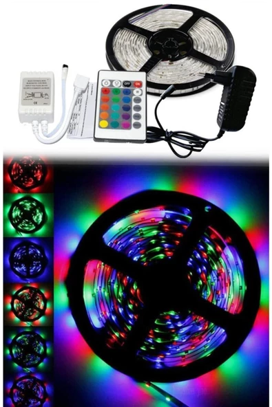 Pazariz 5 Mt 20 Fonksiyonlu Uzaktan Kumandalı Rgb Gaming Led Şerit Işık