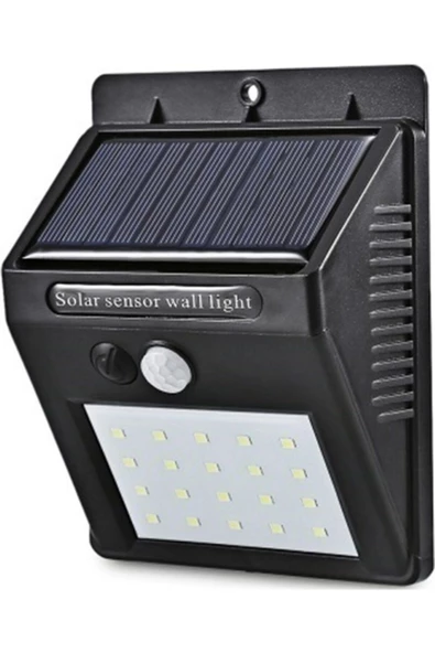Pazariz Solar Güneş Enerjili 20 Led 1w Ledli Bahçe Aydınlatma Dış Mekan Lambası Hareket Sensörlü ürün görseli