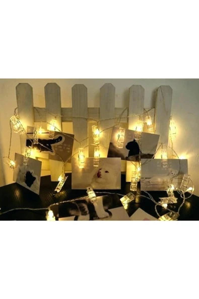 Pazariz Led Işıklı Fotoğraf Mandalları 10 lu - Resim 2