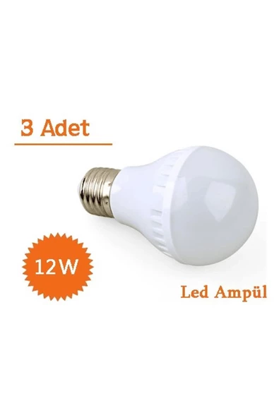 Pazariz 12w Enerji Tasarruflu Led Ampul ( 3 Adet ) ürün görseli 1