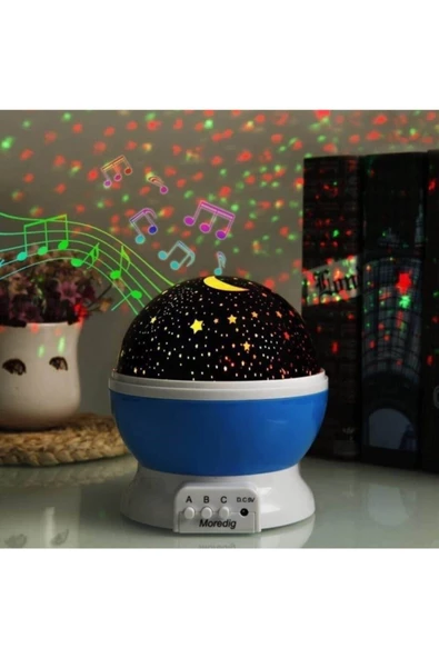 Pazariz Renkli Ve Dönen Star Master Projeksiyon Gece Lambası - Resim 2