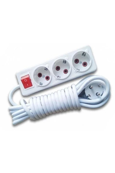 Pazariz 7w Led Ampul + 10 Metre Uzatmalı Anahtarlı 3lü Priz Set - 2