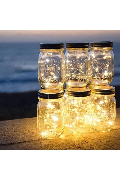 Pazariz Peri Led Işık 5 Metre Sarı Pilli + 25 Adet Küçük Mandal Mandallı - Resim 3