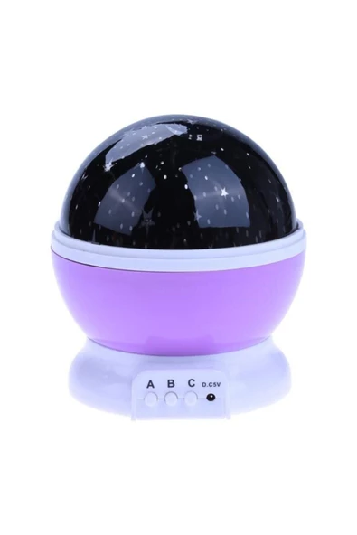 Pazariz Star Master Dönen Yıldızlı Gökyüzü Projeksiyon Gece Lambası Mor - Resim 2