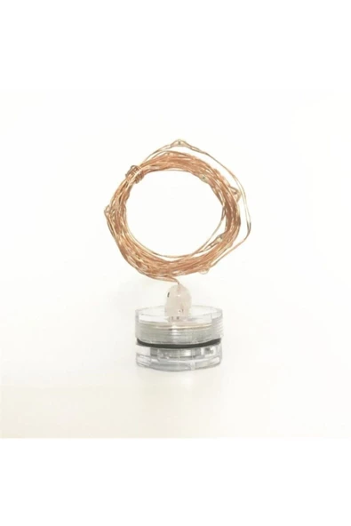 Pazariz Bakır Tel 3 Metre Dekoratif Aydınlatma Günışığı Led Işık Zinciri - Resim 3